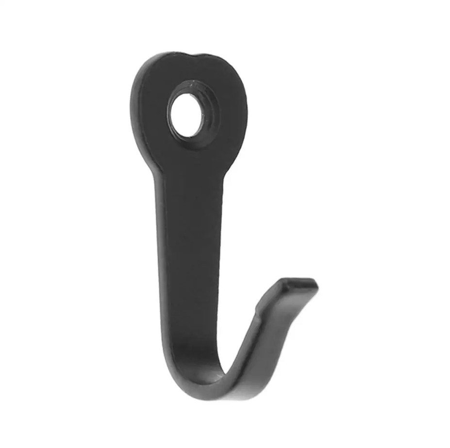 10Pcs Wall Mounted Black Hooks Key Holder Rack Hat Coat Closet Organizer