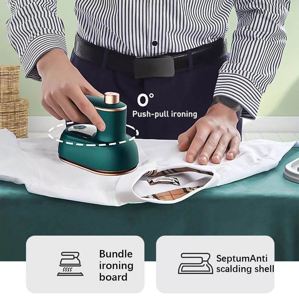 Micro Steam Iron Machine Mini Portable Steamer Handheld Garment Clothes Ironing