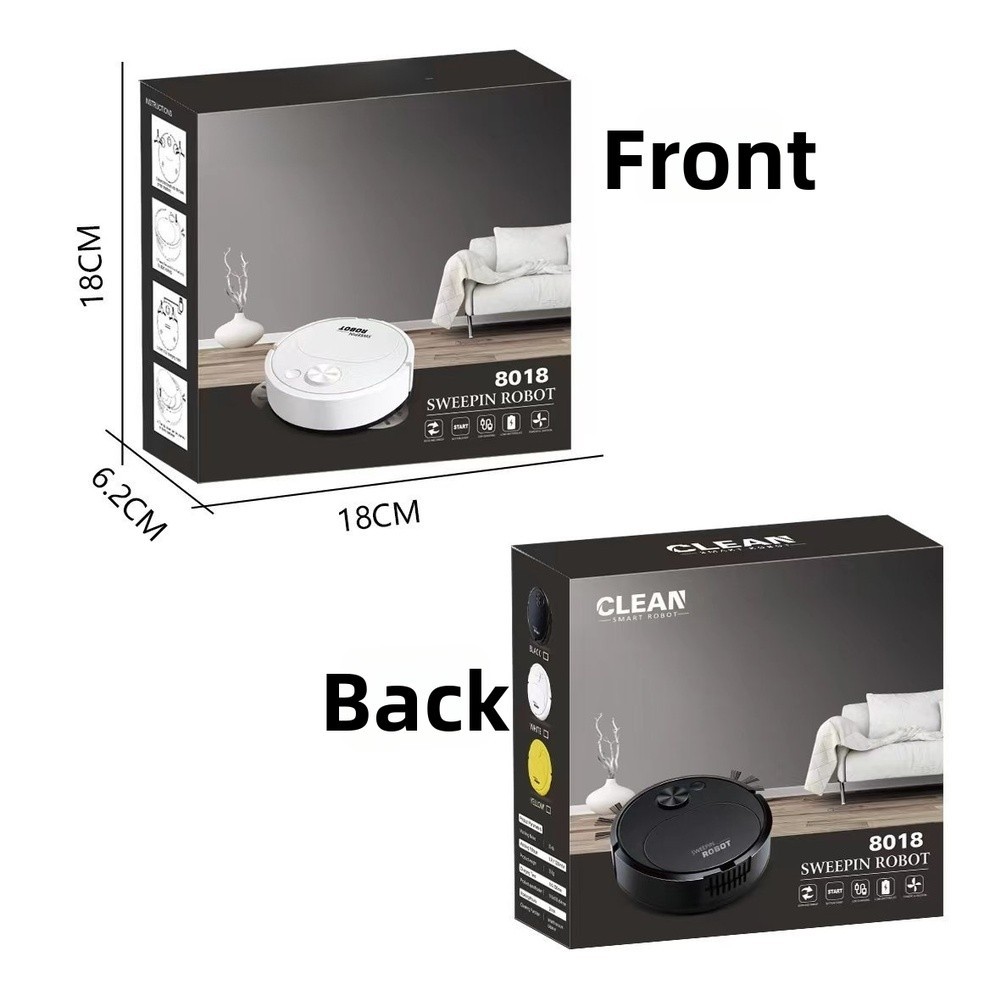 18cm Diameter For MINI Robot Vacuum 3 in 1 Sweep Mop USB For Small Homes