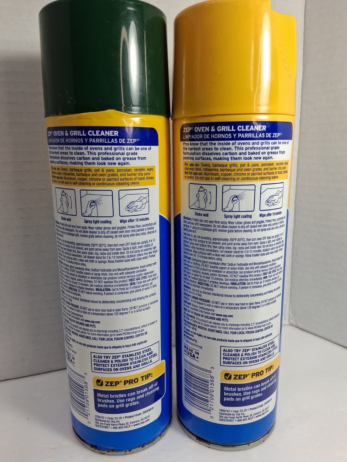 Zep Heavy-Duty Oven & Grill Cleaner Aerosol 19 oz Unscented, Pack of 2