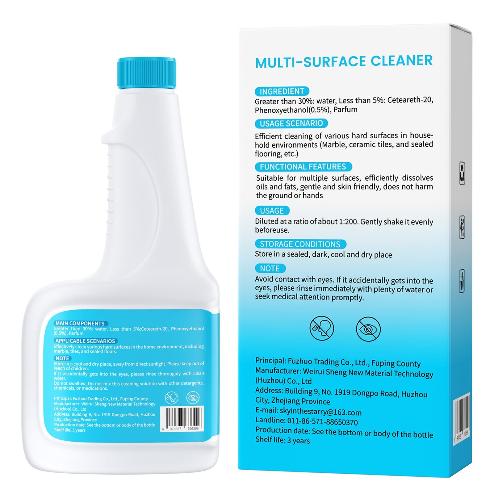 Floor Cleaning Solution, Dilution Ratio 1:200, Compatible with Eufy Cleaning …