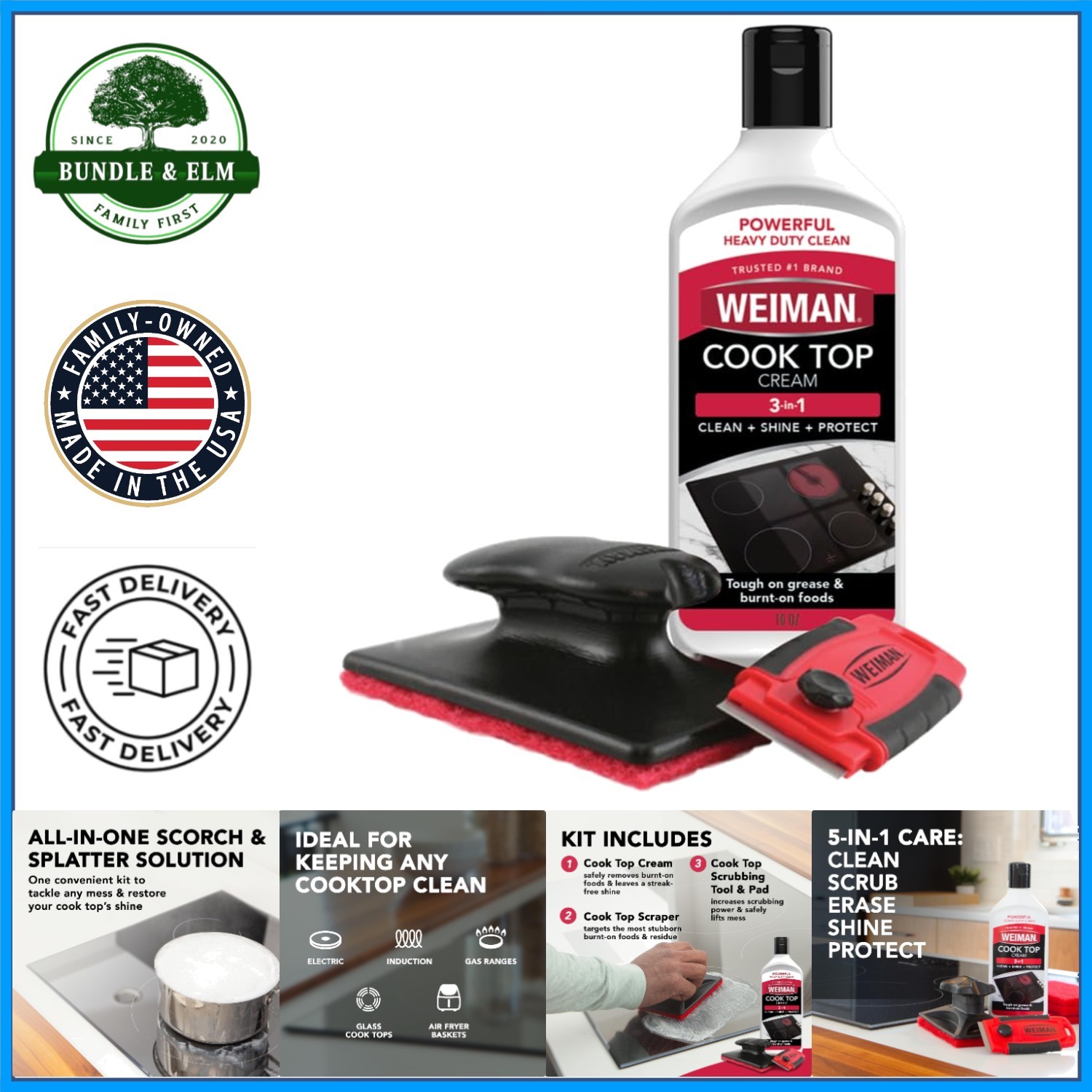 Oven Cleaner Cream for Glass & Ceramic Cooktops with Streak-Free Shine