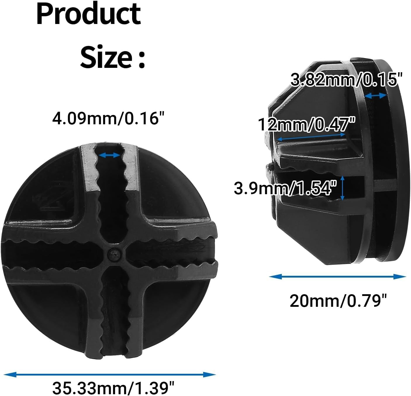Litoexpe 36 Pcs Wire Cube Plastic Connectors for Cube Storage, Black