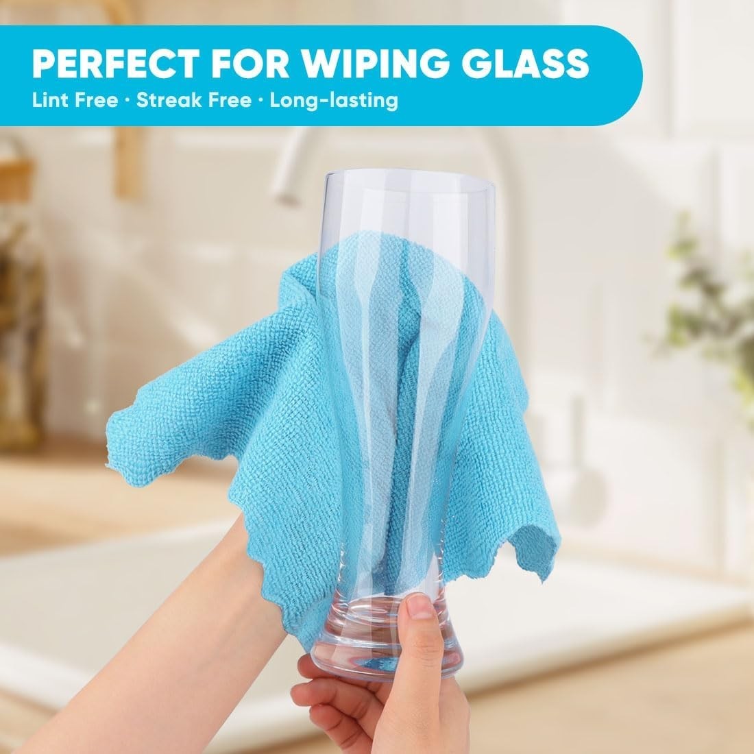 Microfiber Cleaning Cloth, 24 Pack Highly Absorbent Cleaning Rags, Household …