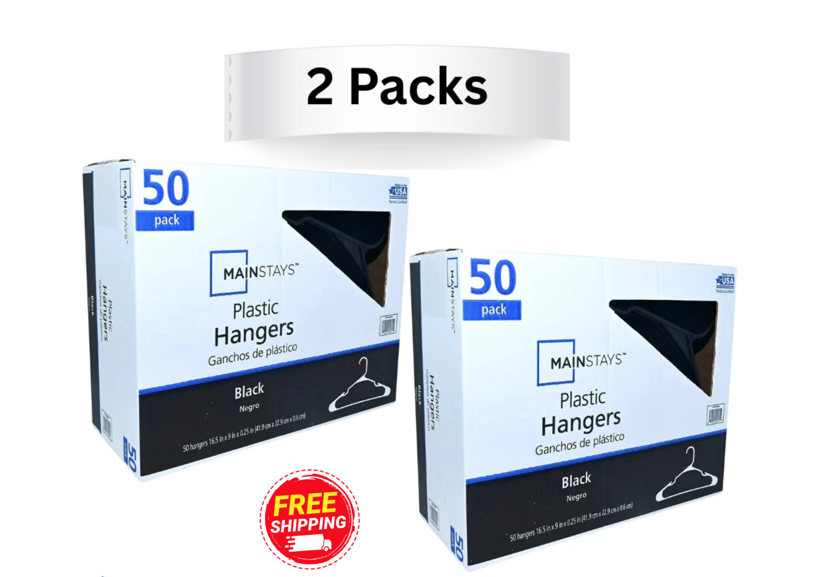 Plastic Clothes Hangers – 100 Pack, Lightweight & Durable – Everyday Use -Blue