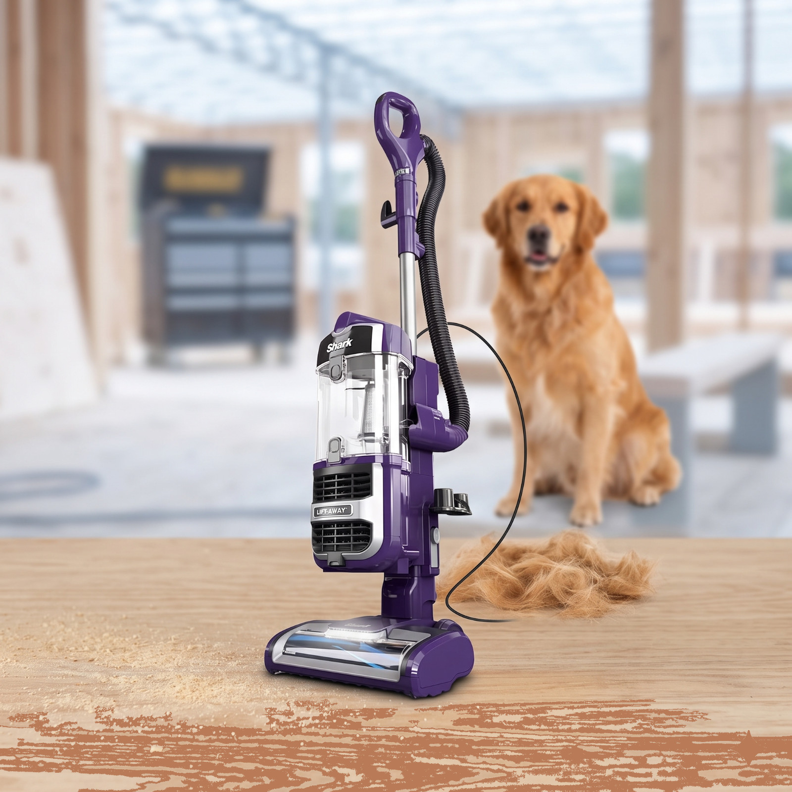 Shark ZD201 Lift-Away Upright Vacuum with Powerfins, Self-Cleaning Brushroll