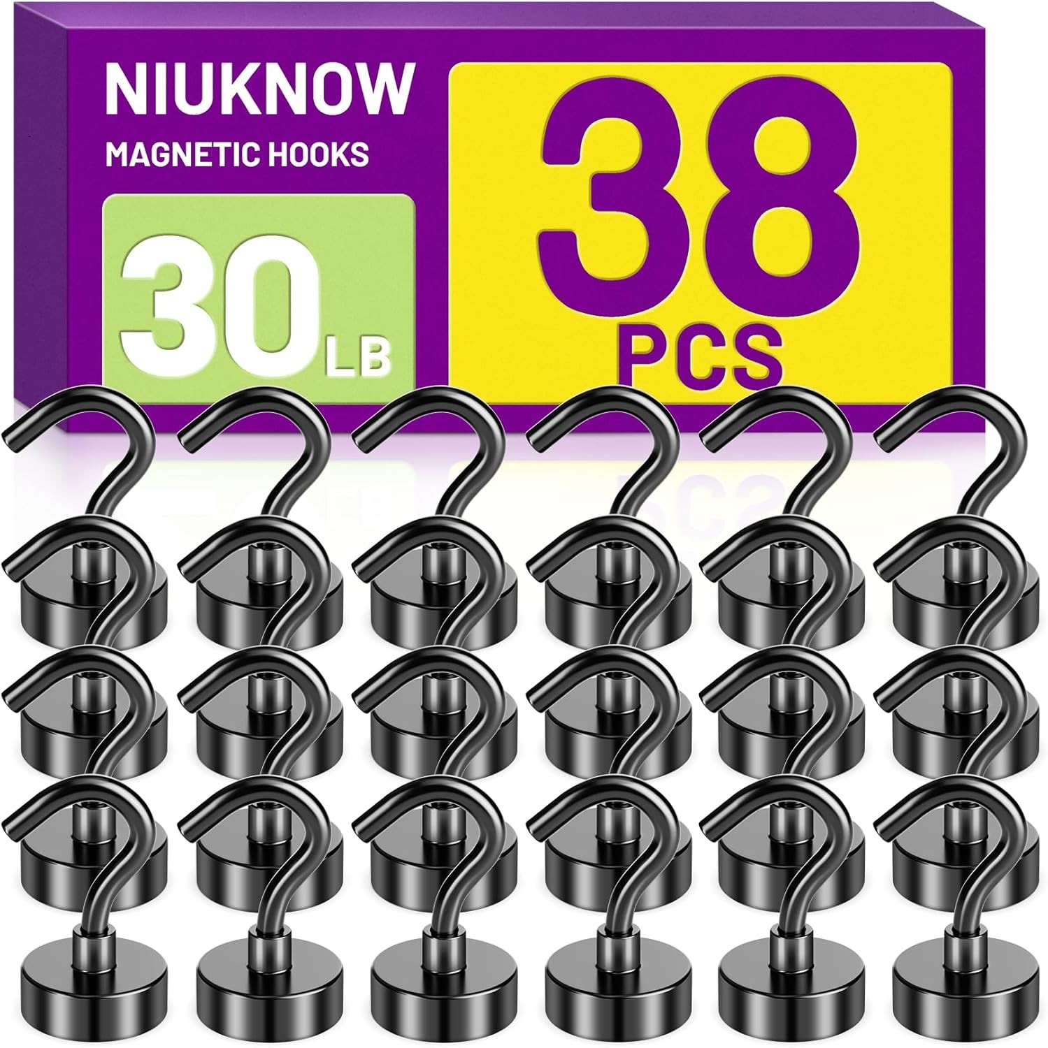 8 Pack Magnetic Hooks Cruise Cabins 30 LB Neodymium Magnets W/ Hooks Heavy Duty
