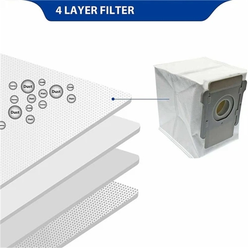 24PCS Vacuum Bags for iRobot Roomba i7+i3/E5/E6/S9/ Automatic Dirt Disposal Bags