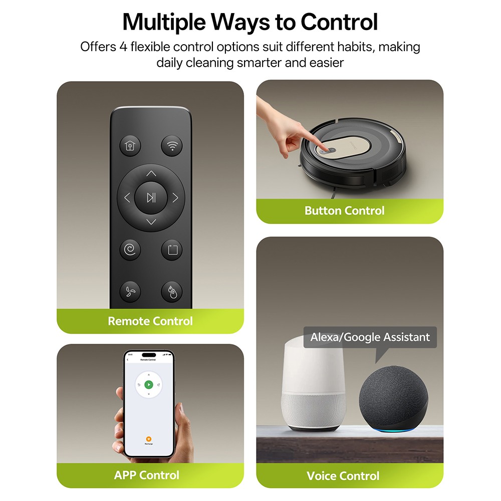 Vactidy W8 Robot Vacuum and Mop 5000Pa Suction,150-Min Runtime,App/Voice Control
