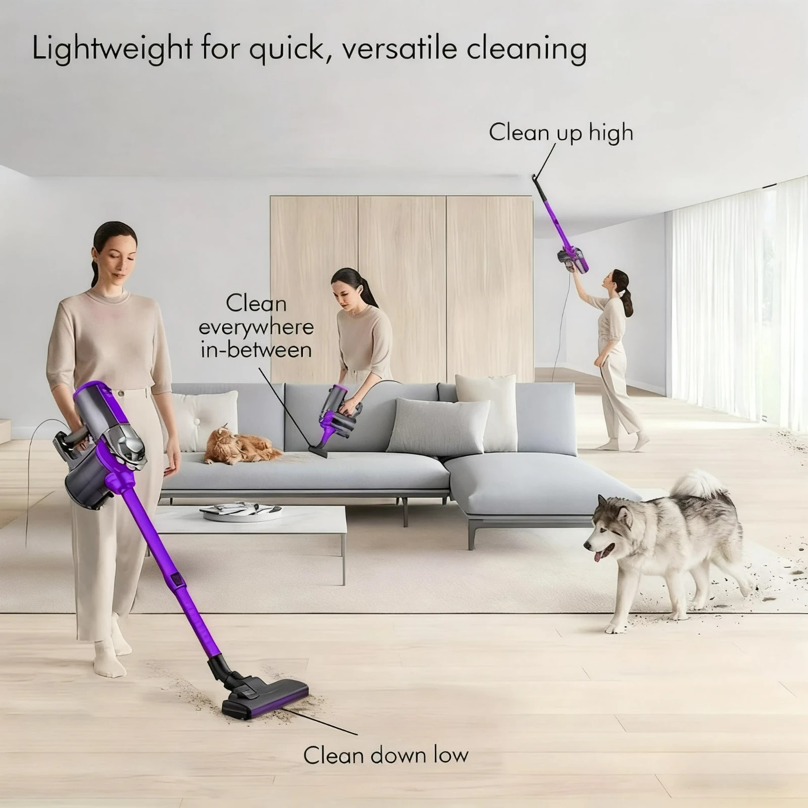 New 18KPA 600W Corded Vacuum Cleaner 5M Cable Handheld Upright Blower Free