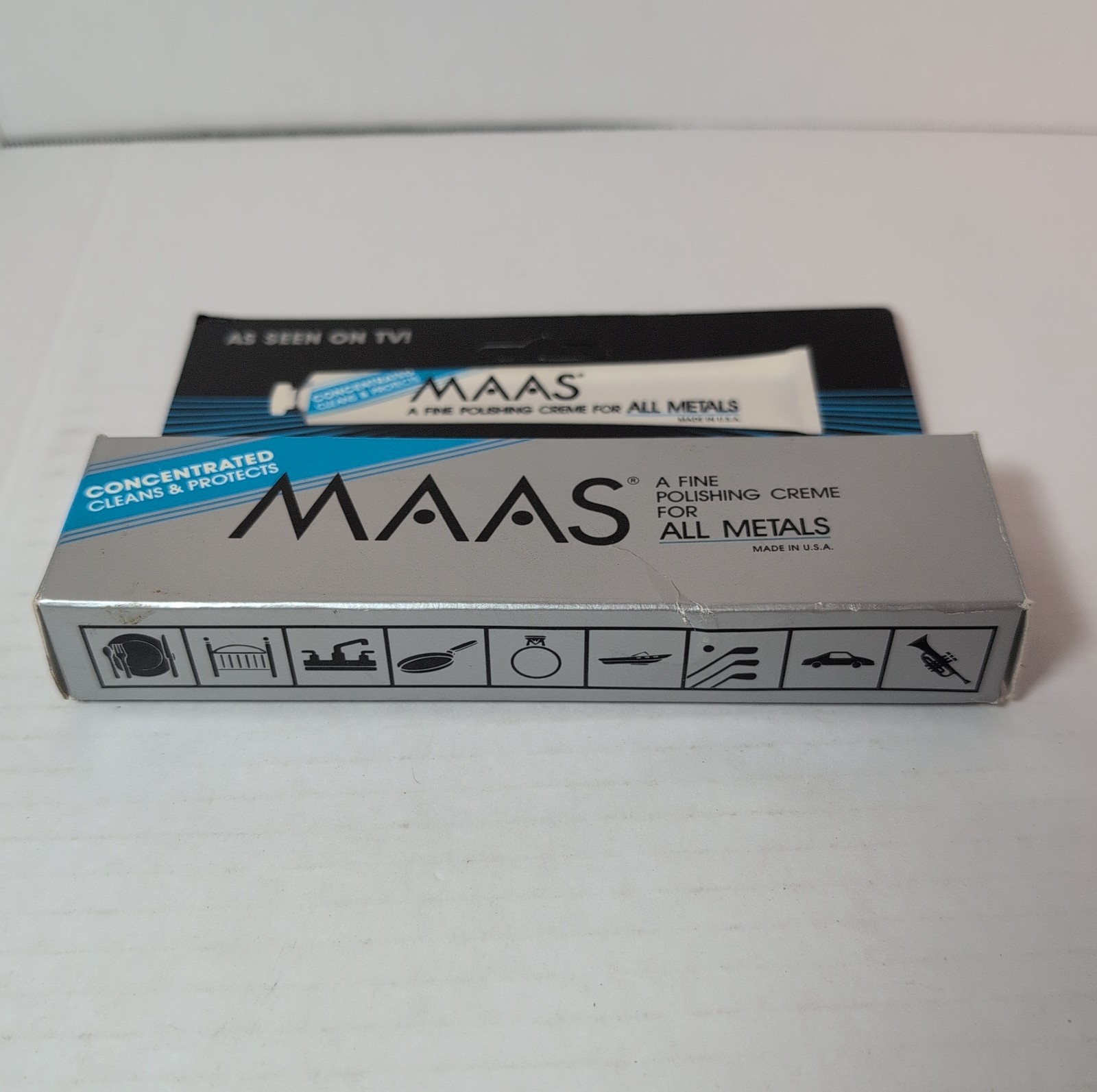 2oz Tube Maas Metal Polish Creme – Used 1.35 Oz Remain