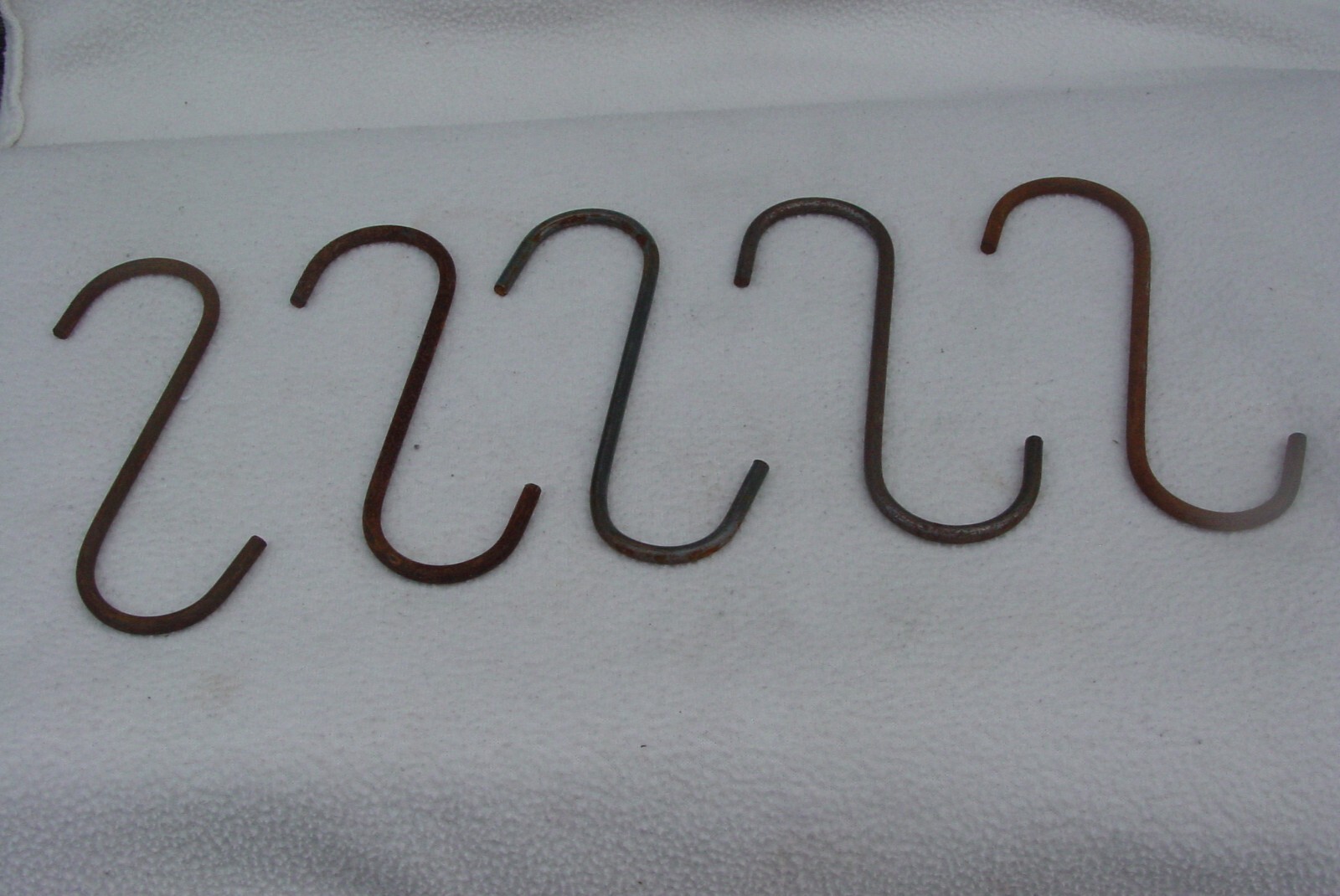 1 SET OF 5 STEEL METAL LONG 5″ S- HOOKS FOR HOME, GARDEN, GARAGE, CAMPING USED