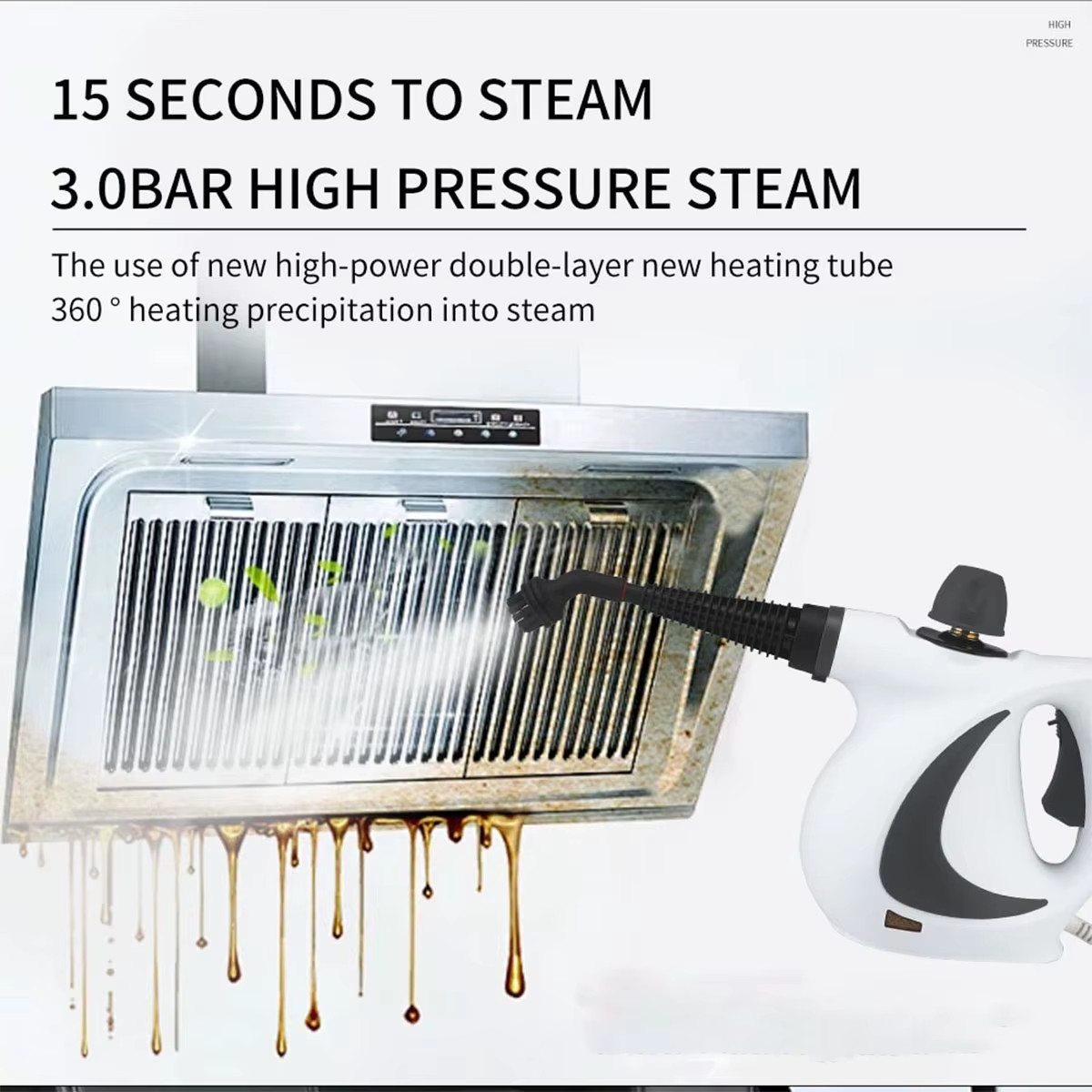 Pressurized Handheld Steam Cleaner for Home – Portable Multi-Purpose High Pressu