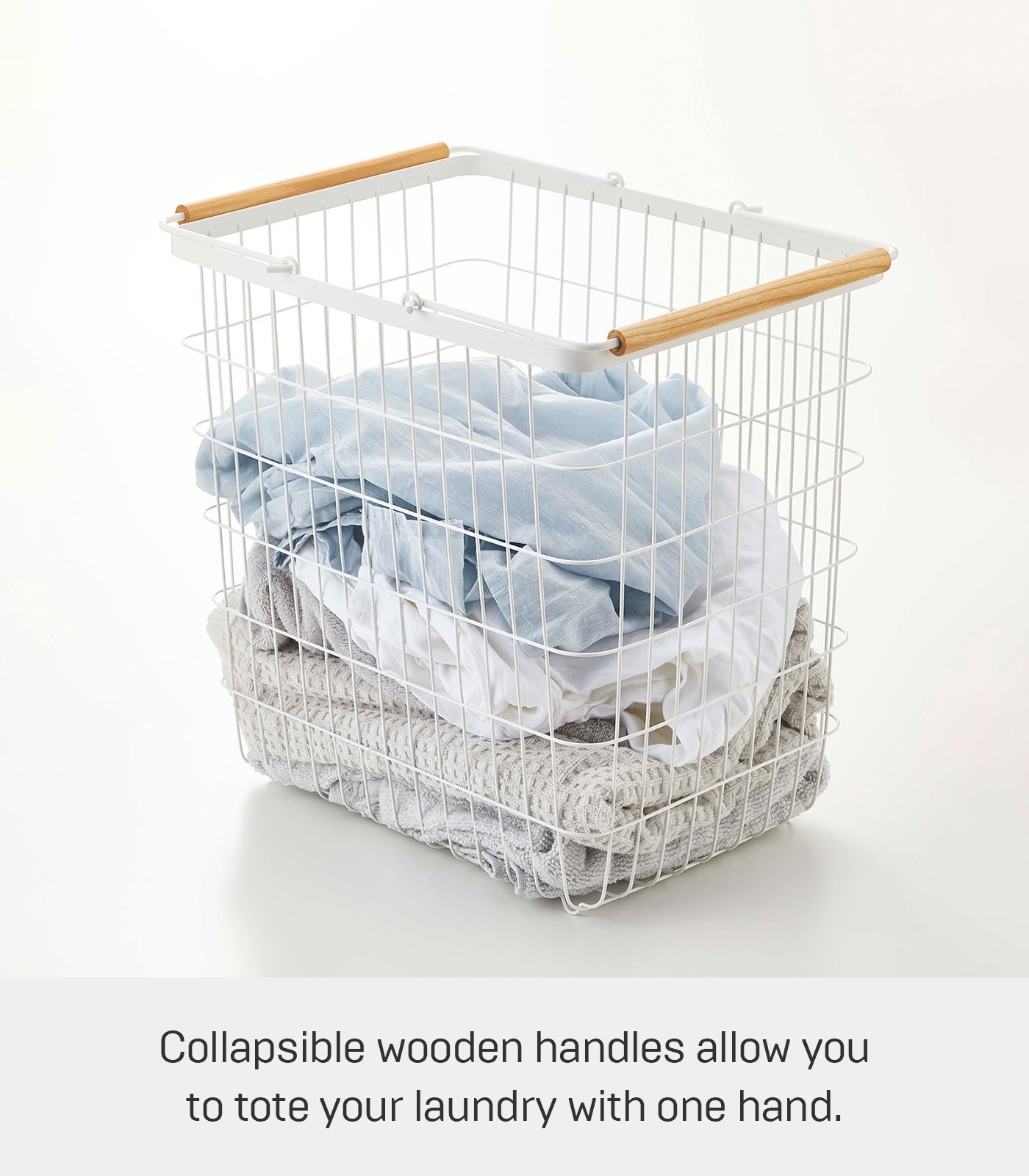 Yamazaki Home TOSCA Laundry Basket – Steel + Wood / Large – 30% OFF MSRP