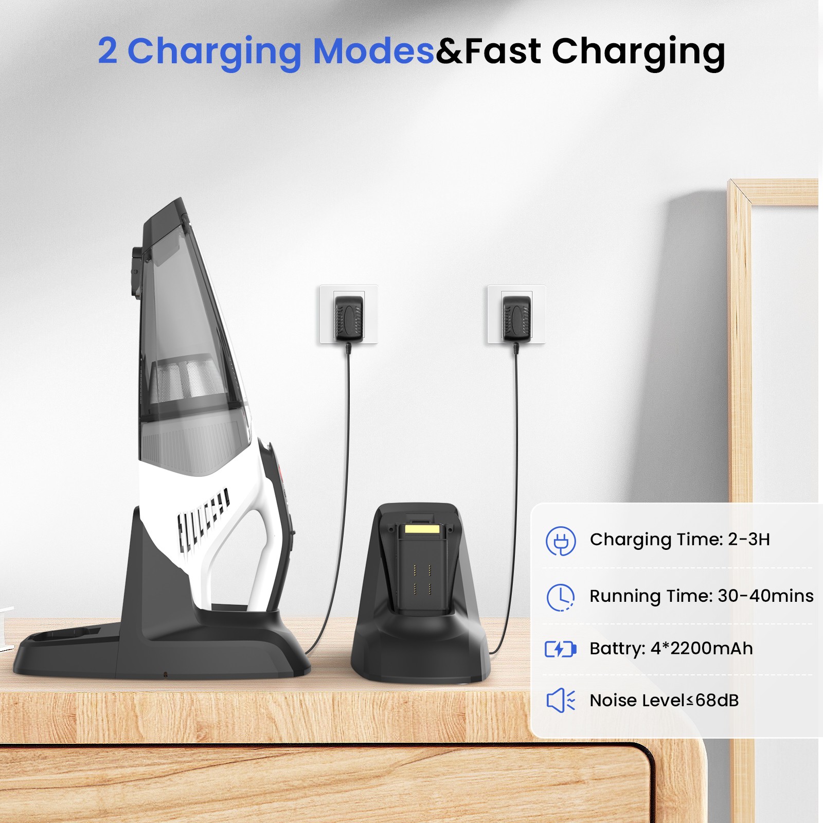Home Handheld Cordless Vacuum Cleaner 12KPA Portable 120W HEPA Filter Car Pet