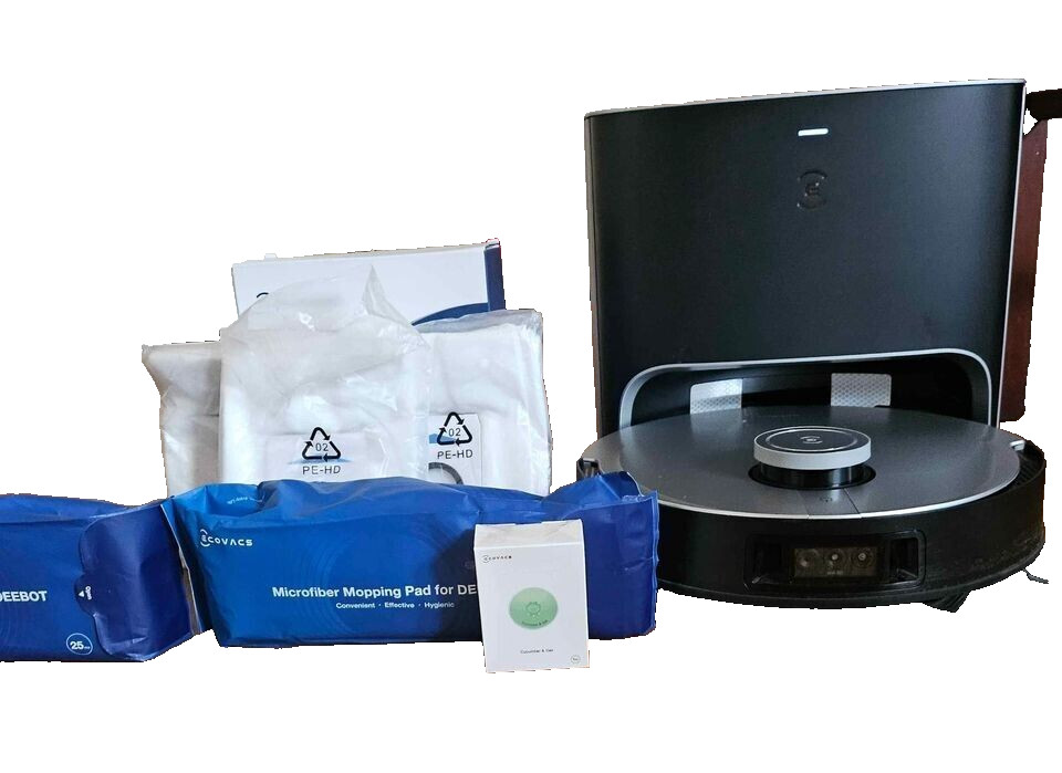 Ecovac Deebot X1 plus Robot vacuum and mop with full cleaning kit + mopping pads