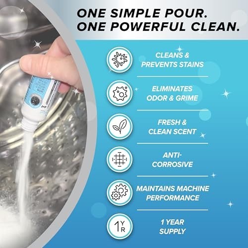 4-IN-1 Washing Machine Cleaner – 90 Days Odor & Grime Protection, 4-Pack