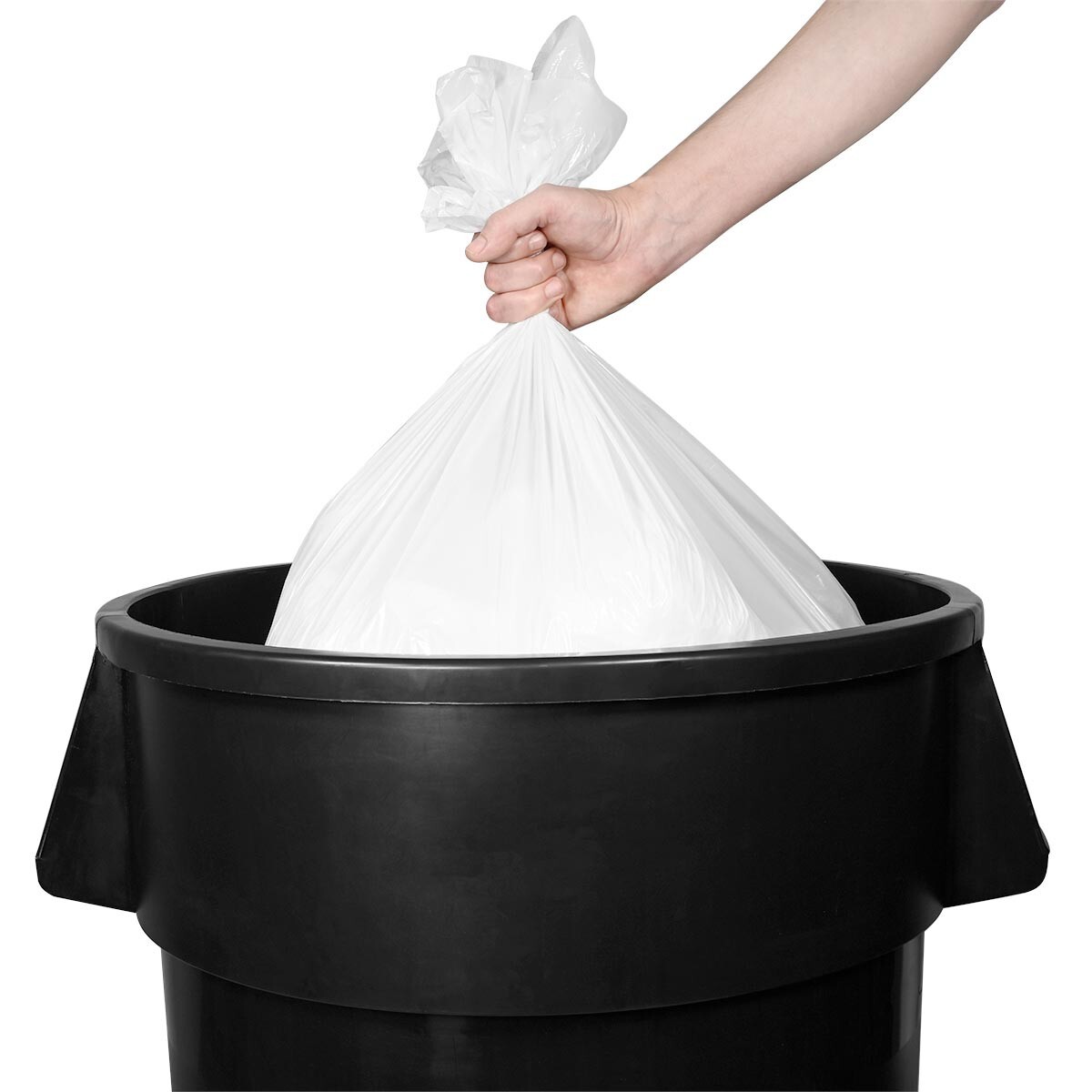 Plasticplace 20-30 Gallon Trash Bags – White, Case of 200 Bags