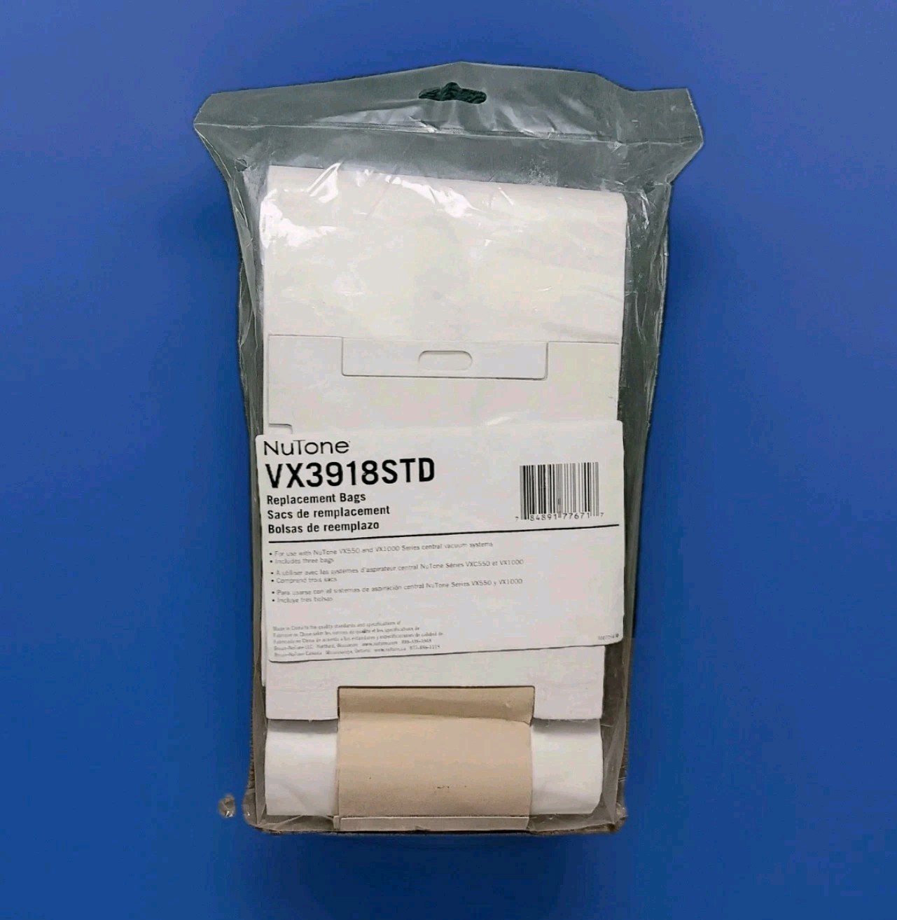 NuTone VX3918STD Extra Large 8-Gallon Filter Bags — VX550 & VX1000