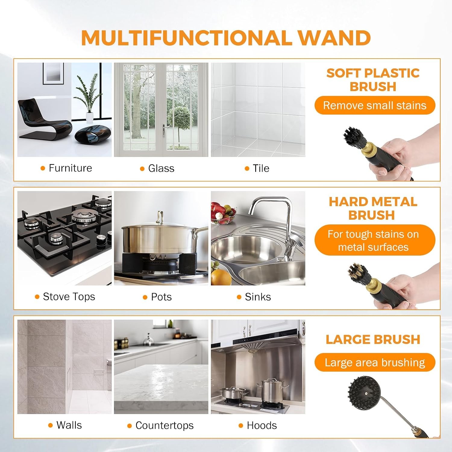 Portable Steam Cleaner, High Pressure Steamer Machine for Home & Vehicle 2500W