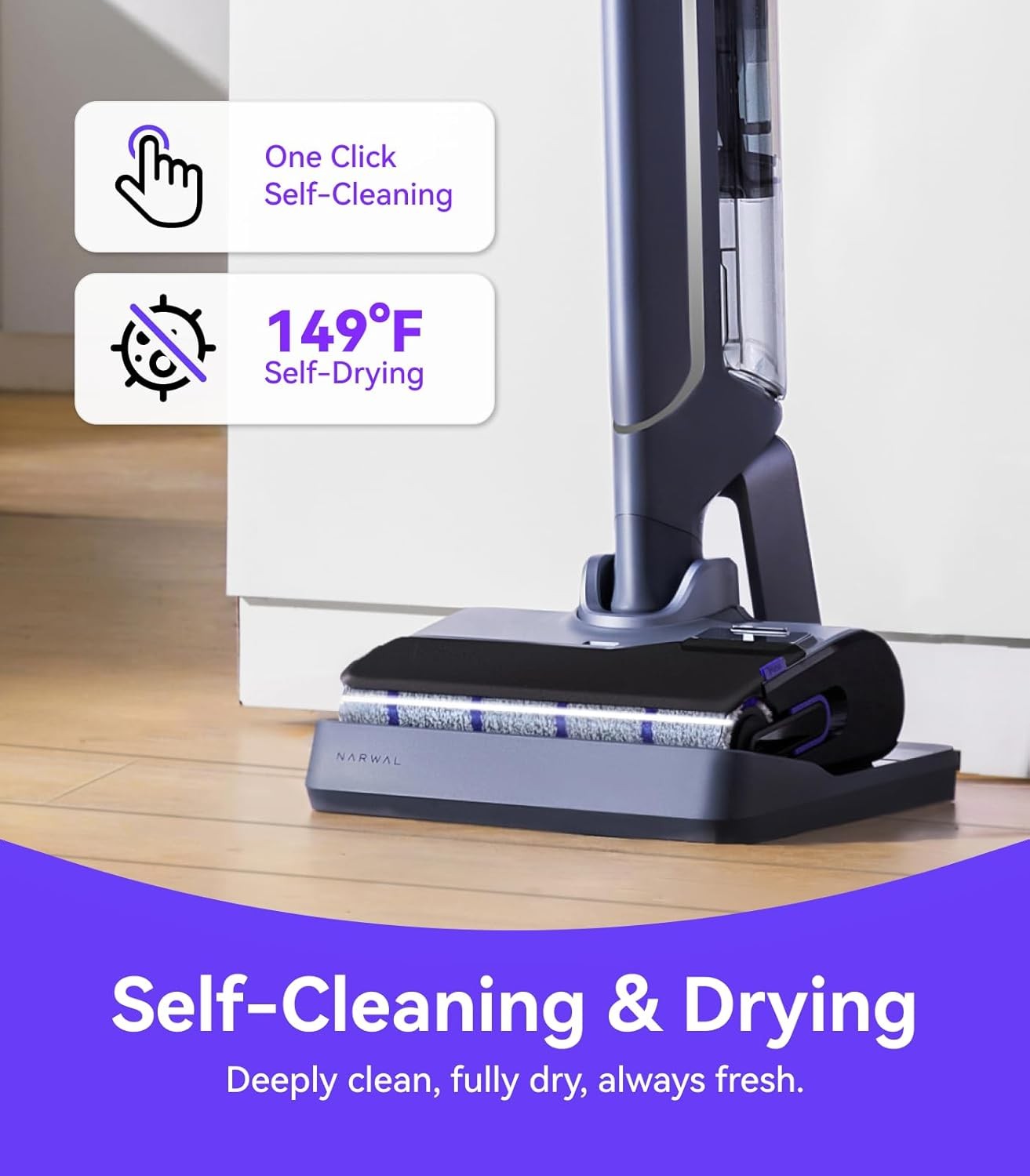 NARWAL S20 Pro Cordless Vacuum Mop with Self-Cleaning Wet Dry Vacuum Cleaner