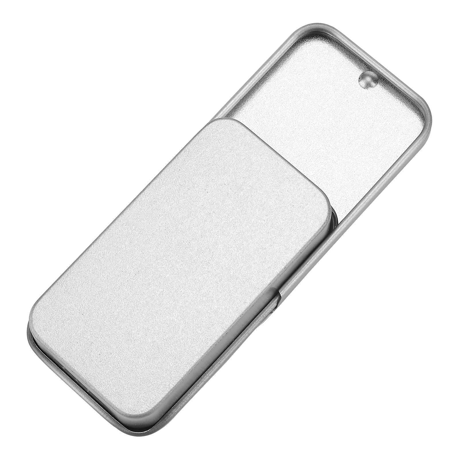 60 PCS Metal Slide Top Tin Containers, 2.36 x 1.33 x 0.43 Inch Metal Rectangu…