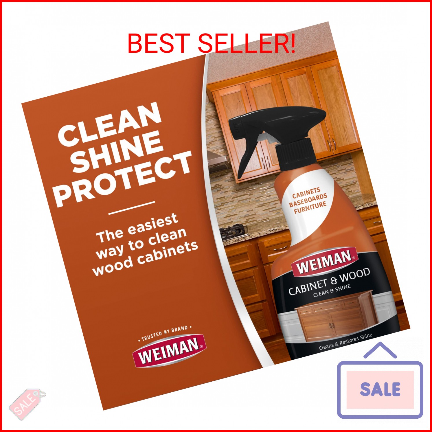 Weiman Wood Cleaner and Furniture Polish Spray – 16 Fluid Ounce