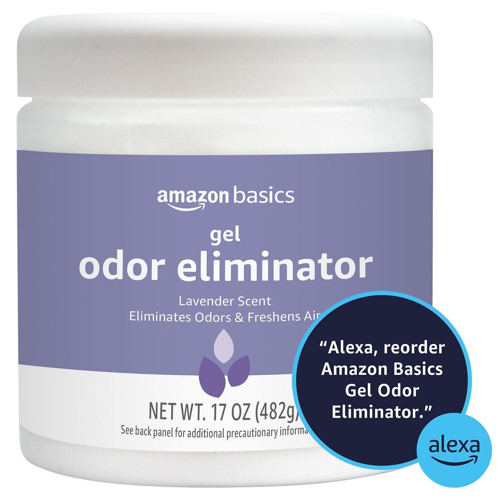 Amazon Basics Gel Odor Eliminator, Activated 17 Ounce (Pack of 1), White