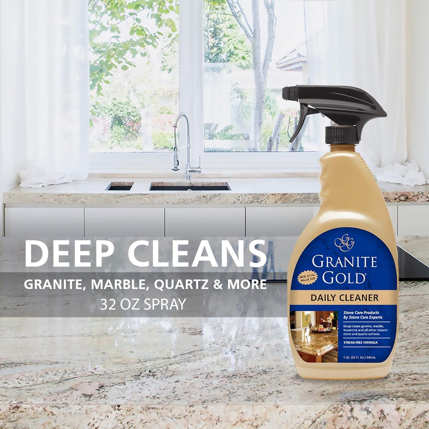 Granite Gold Daily Cleaner for Granite, Marble & Other Natural Stone & Quartz