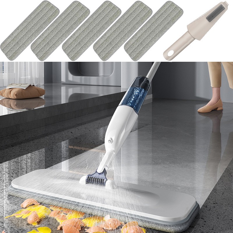 Spray Mops for Floor Cleaning with 5 Washable Pads, Wet Dry Microfiber Mop