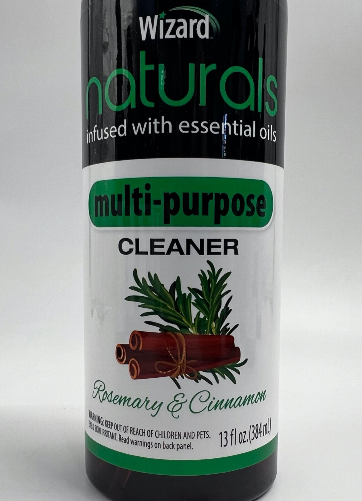 12 Wizard Naturals All Purpose Spray Cleaner Rosemary Cinnamon 13oz. 384ml.