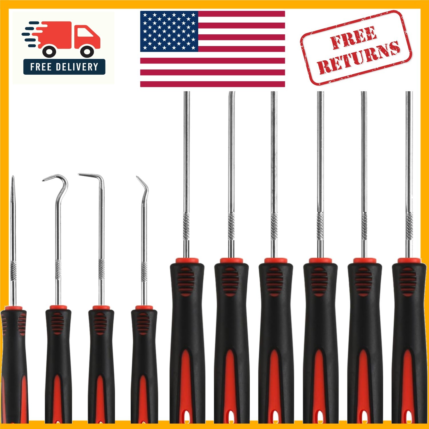 Comprehensive Hook and Pick Set – 6.7IN & 9.5IN Lengths for Ultimate Flexibility