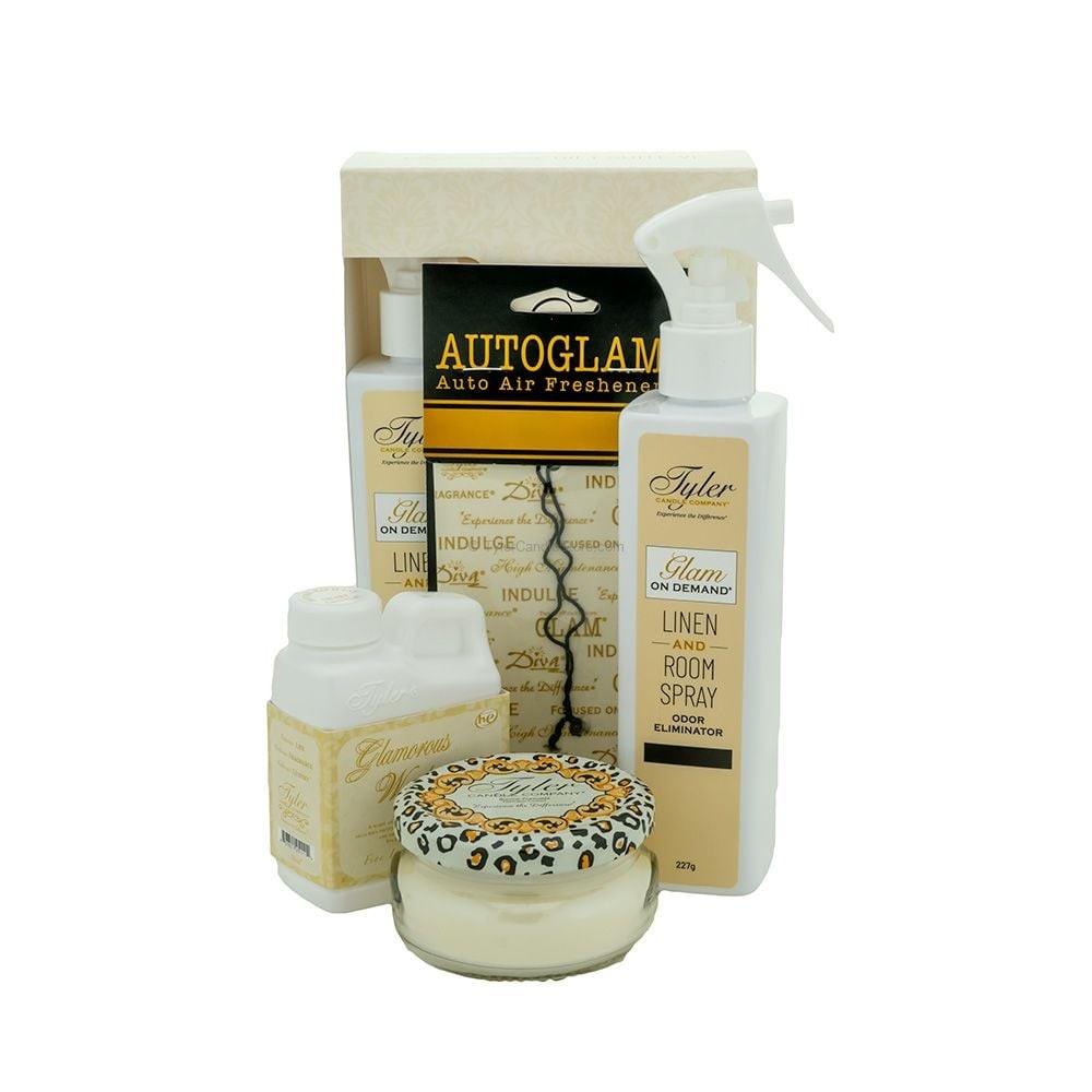Tyler Candle Diva Glamorous Gift Suite VI (Spray, Wash, Candle, Autoglam)