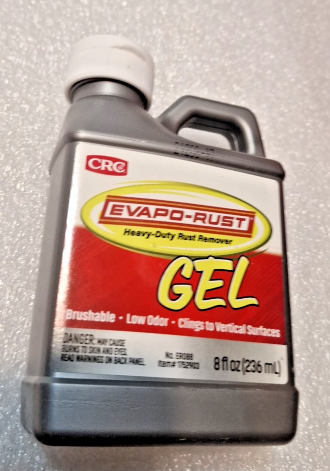 CRC Evapo-Rust Gel Rust Remover, 8 Fl Oz, Rust Remover for Vertical Surfaces