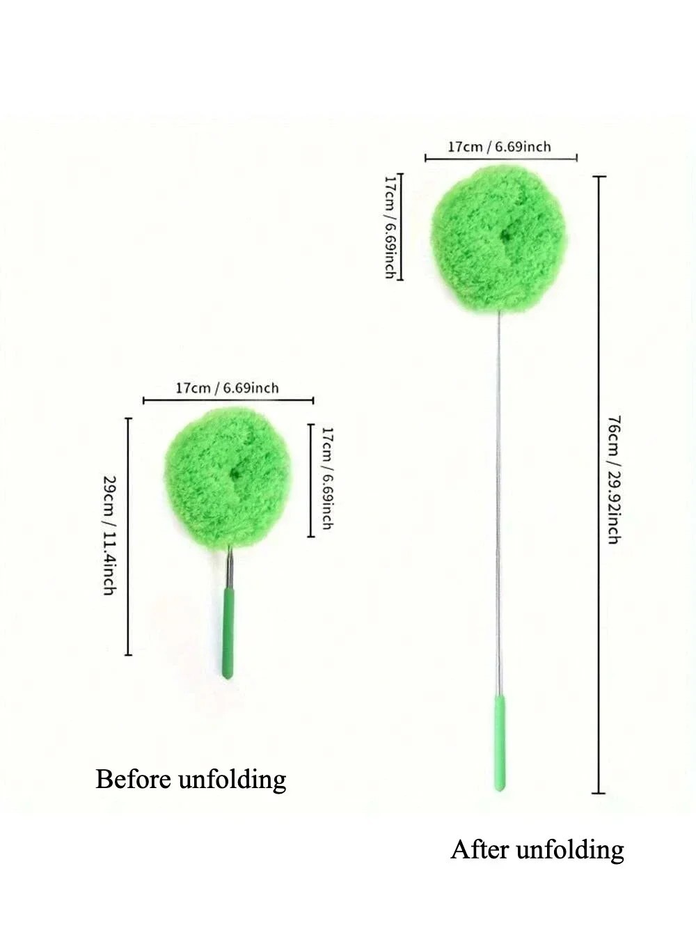 Extendable Ceiling Fan Duster Microfiber Dust Cleaner Brush Telescopic Pole