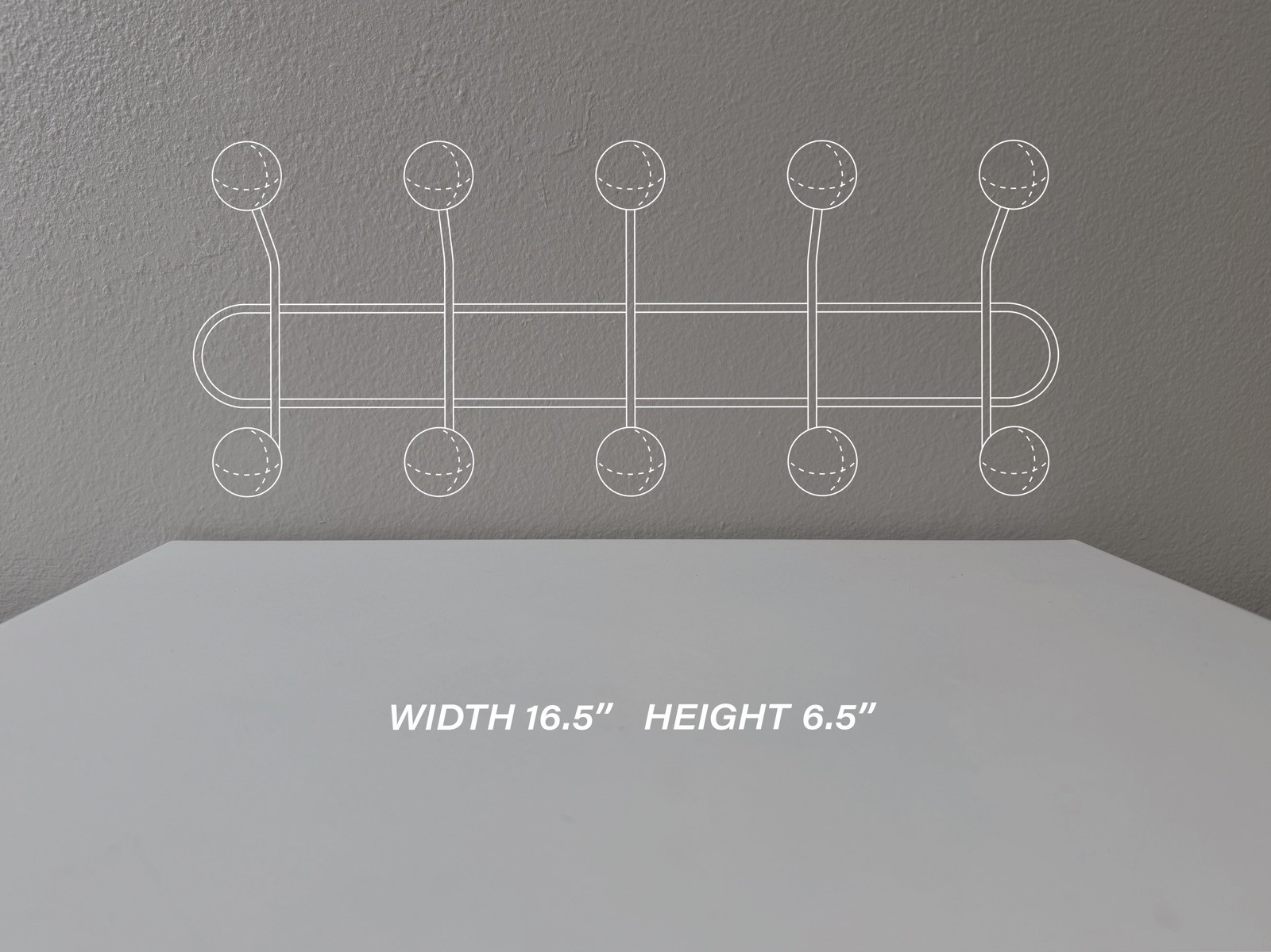 Mid Century Hooks Coat Rack Entryway Organizer Modern Minimalist Wall Art Decor