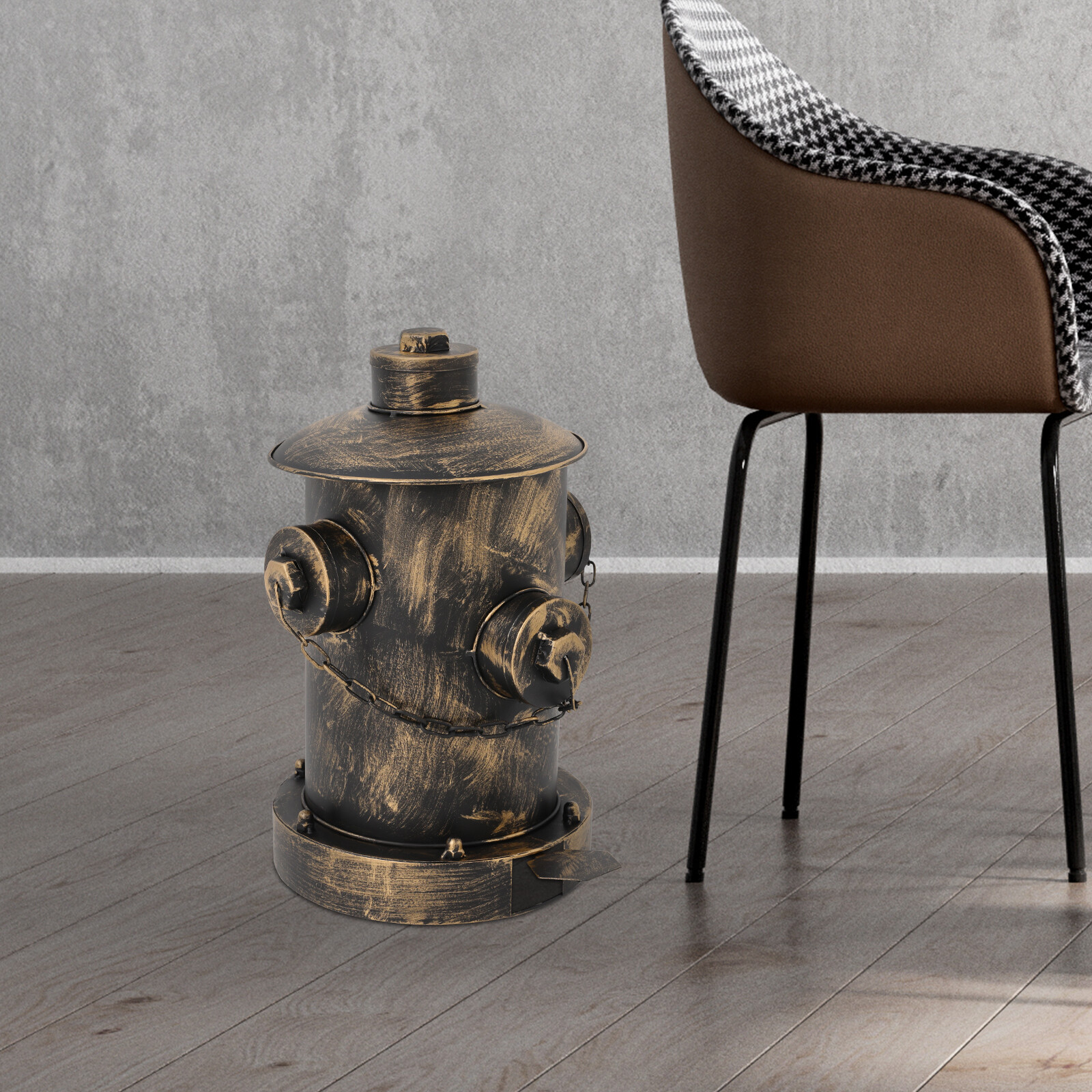 Vintage trash can – bronze color