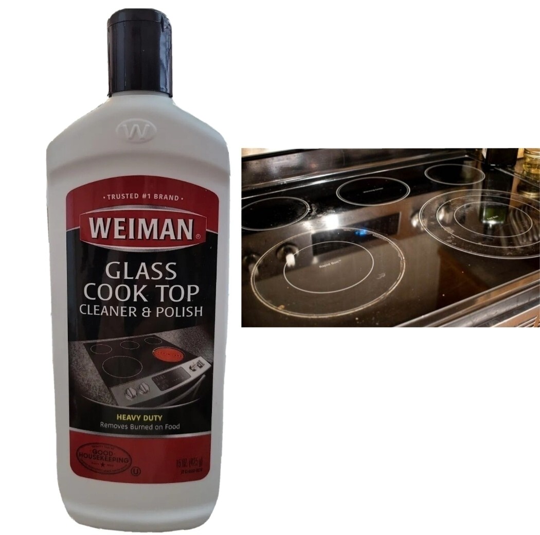 Weiman Ceramic/Glass Cooktop Cleaner & Polish Heavy Duty For Stove Top 15 oz