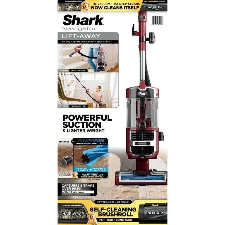 Shark R-ZU660 Navigator Upright Vacuum Pet Friendly, Powerful Suction
