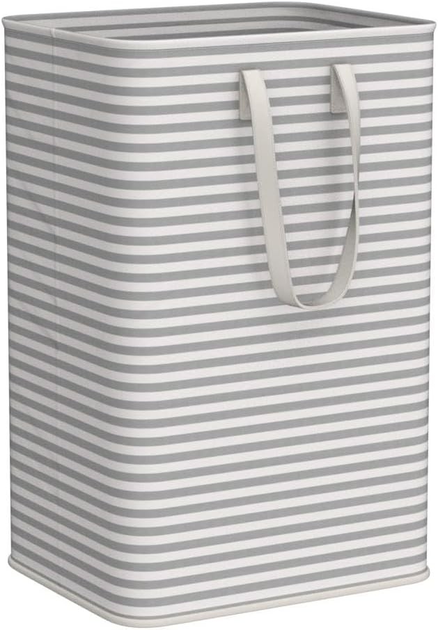 2 Pack 80L Collapsible Grey Laundry Baskets