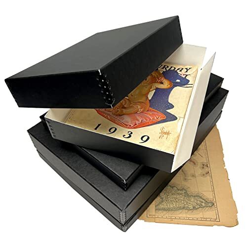 Lineco Museum Storage Box, Archival Quality Acid-Free Buffered Drop Front Design