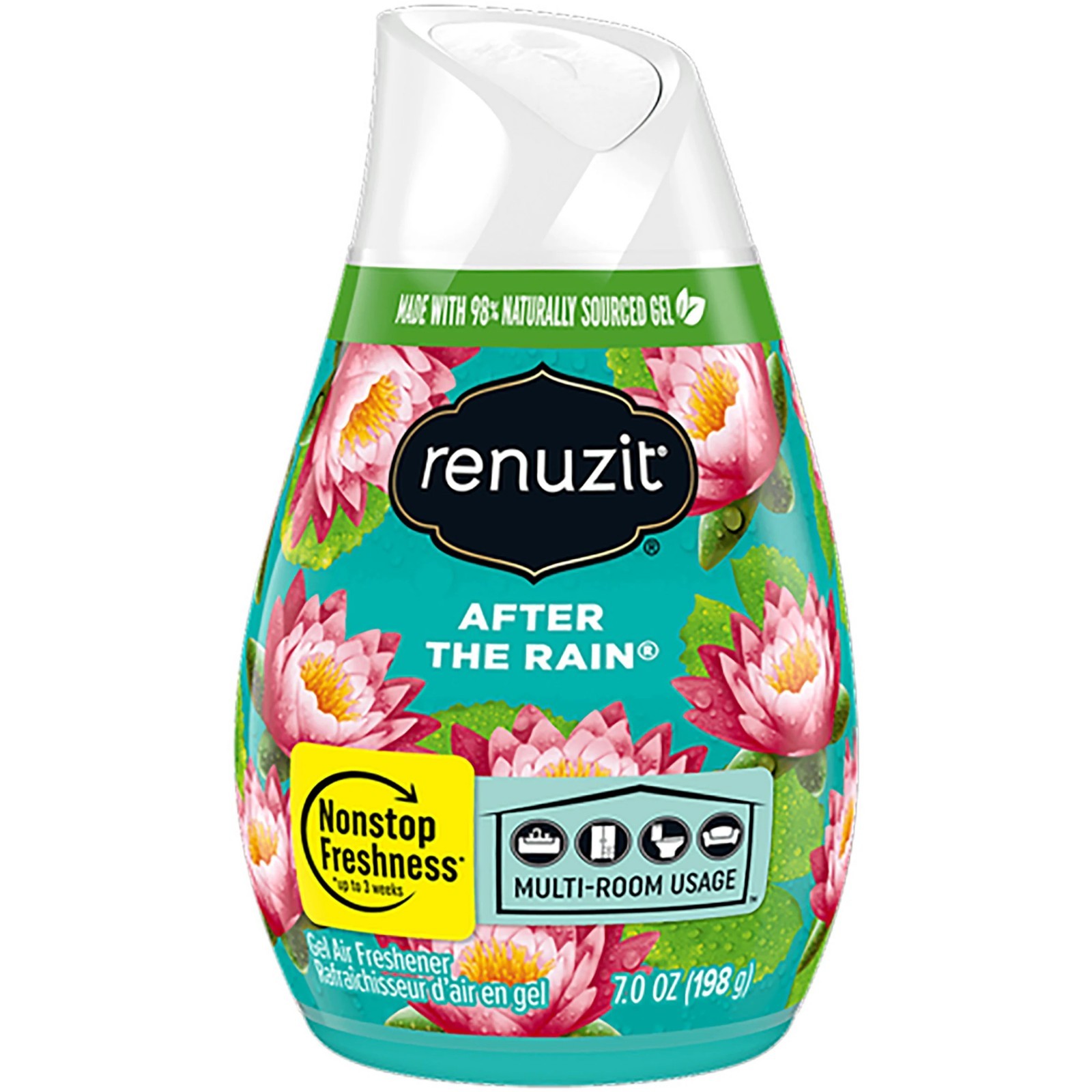 3 Pack Renuzit Solid Gel Cone Adjustable Air Freshener After the Rain 7 oz