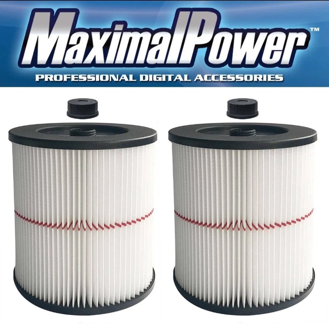 2 MaximalPower Cartridge Filters for Shop Vac Craftsman 9-17816 Wet Dry Vacuum