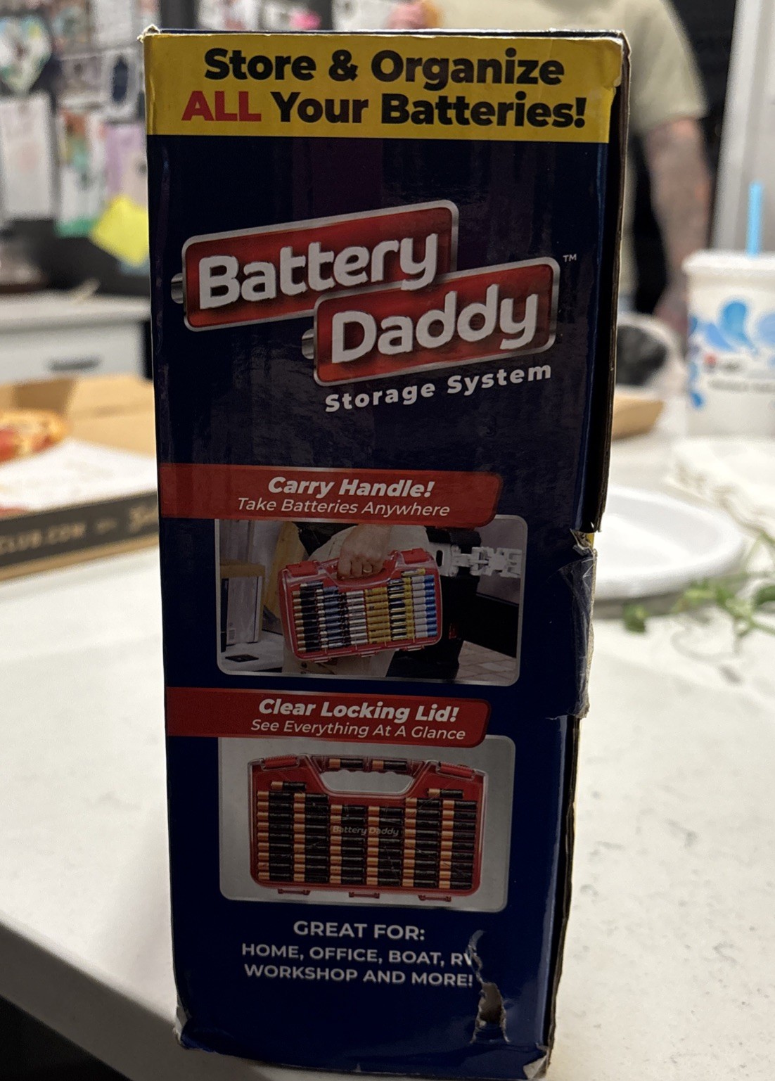 Ontel BADA-MP4 180 Batteries Battery Storage Box Never Used Open Box