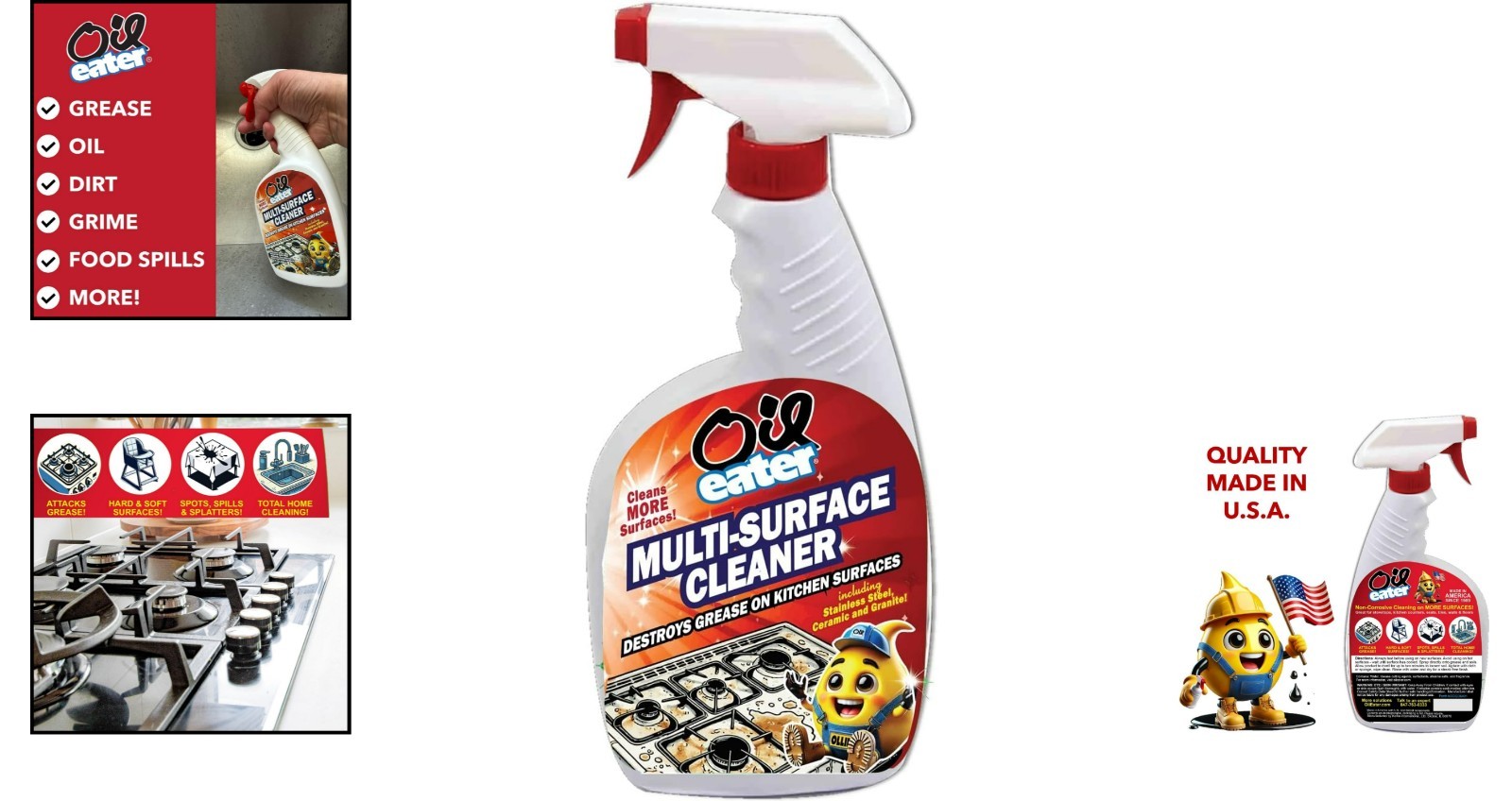 Lemon Fresh Multi-Surface Cleaner 32oz – Non-Abrasive & Eco-Friendly Formula