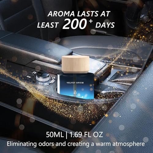 Car Air Freshener 50ML (1.7 FL OZ) Car Air Fresheners Diffuser, Amber Vanilla