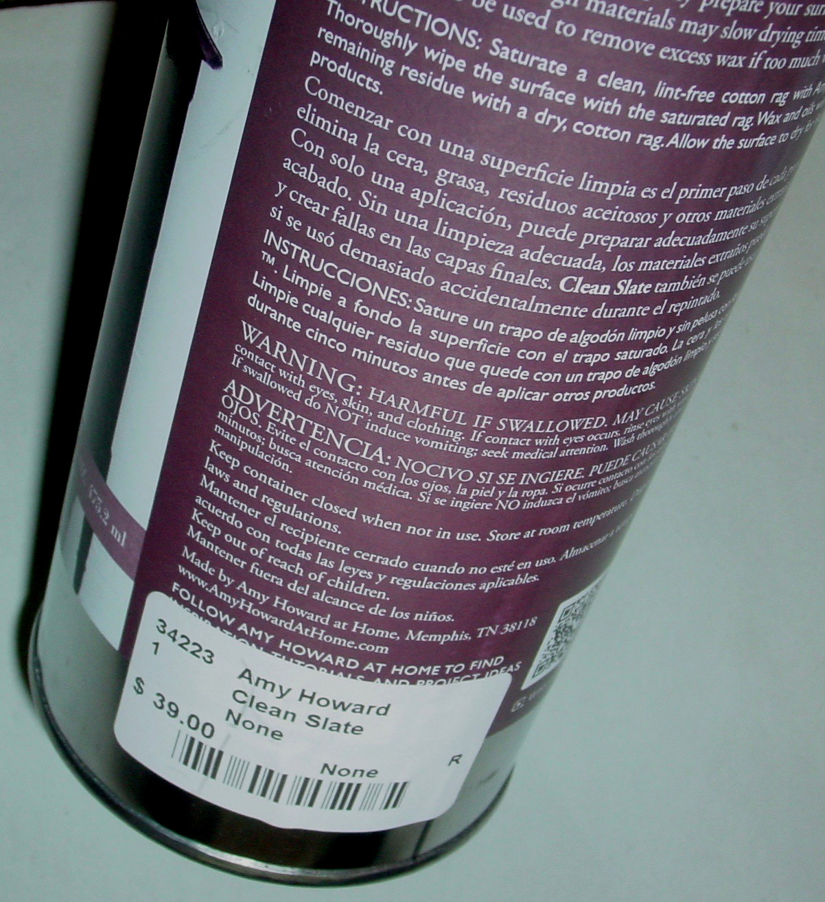 Amy Howard Clean Slate Wood Furniture Project Refinishing Prep Cleaning Solution