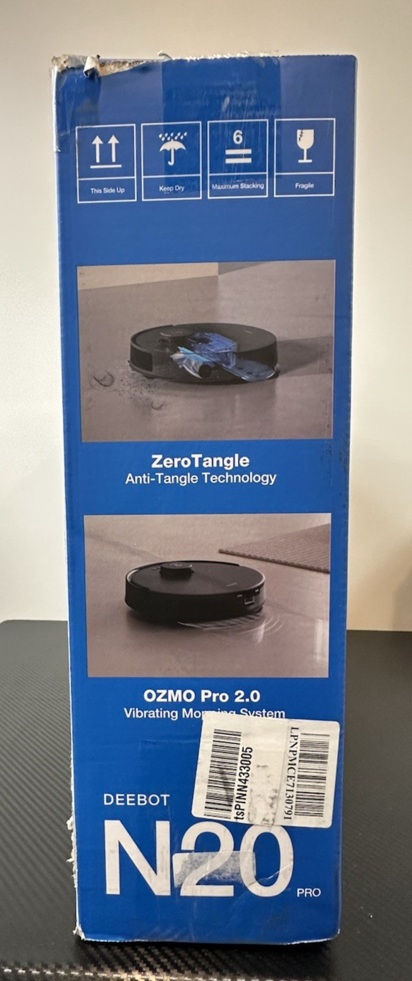 ECOVACS DEEBOT N20 PRO Robot Vacuum & Mop – Black New * Read Description*