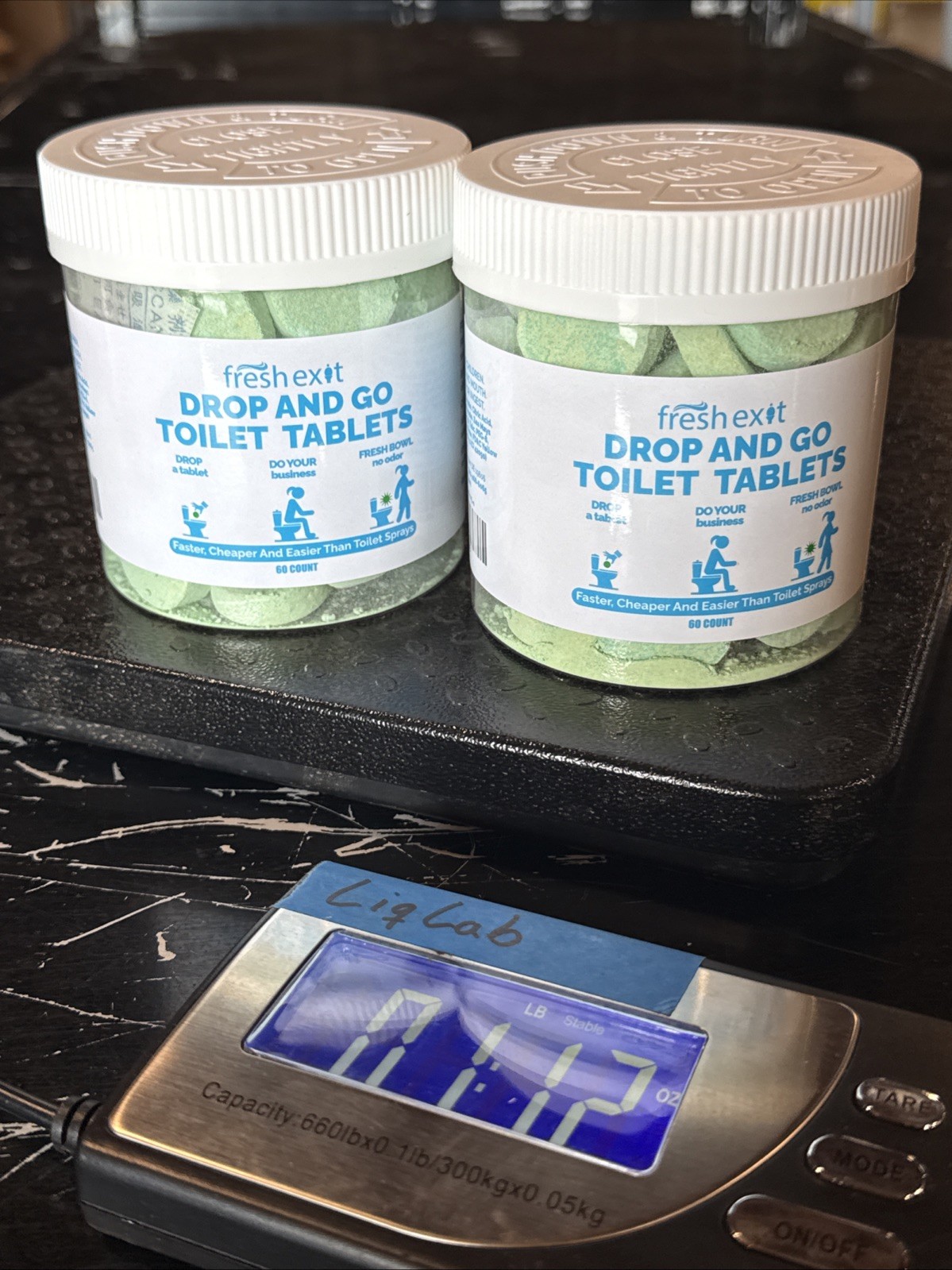 [2-PK] Toilet Deodorizer Tablets Drop One In and Go 60×2 Count Citrus Scent Odor