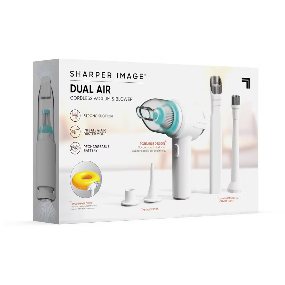Sharper Image Cordless Handheld Vacuum and Blower White